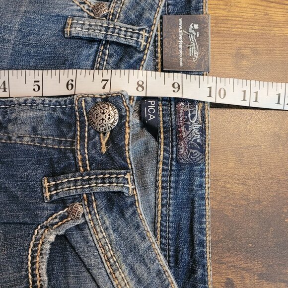 Silver Jeans Size 25 Pica Slightly Curvy Mid Rise Flare Bell Bottom NWT - Picture 9 of 11
